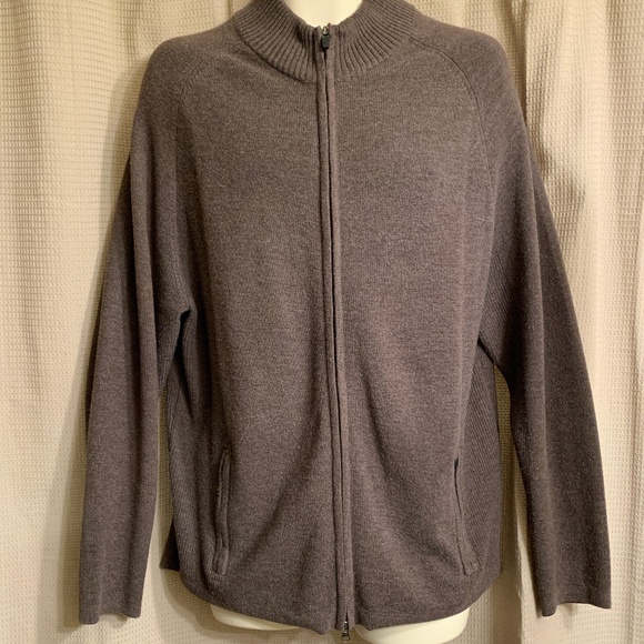 Eddie Bauer Men's Zip Up Sweater - Brown - Picture 1 of 13